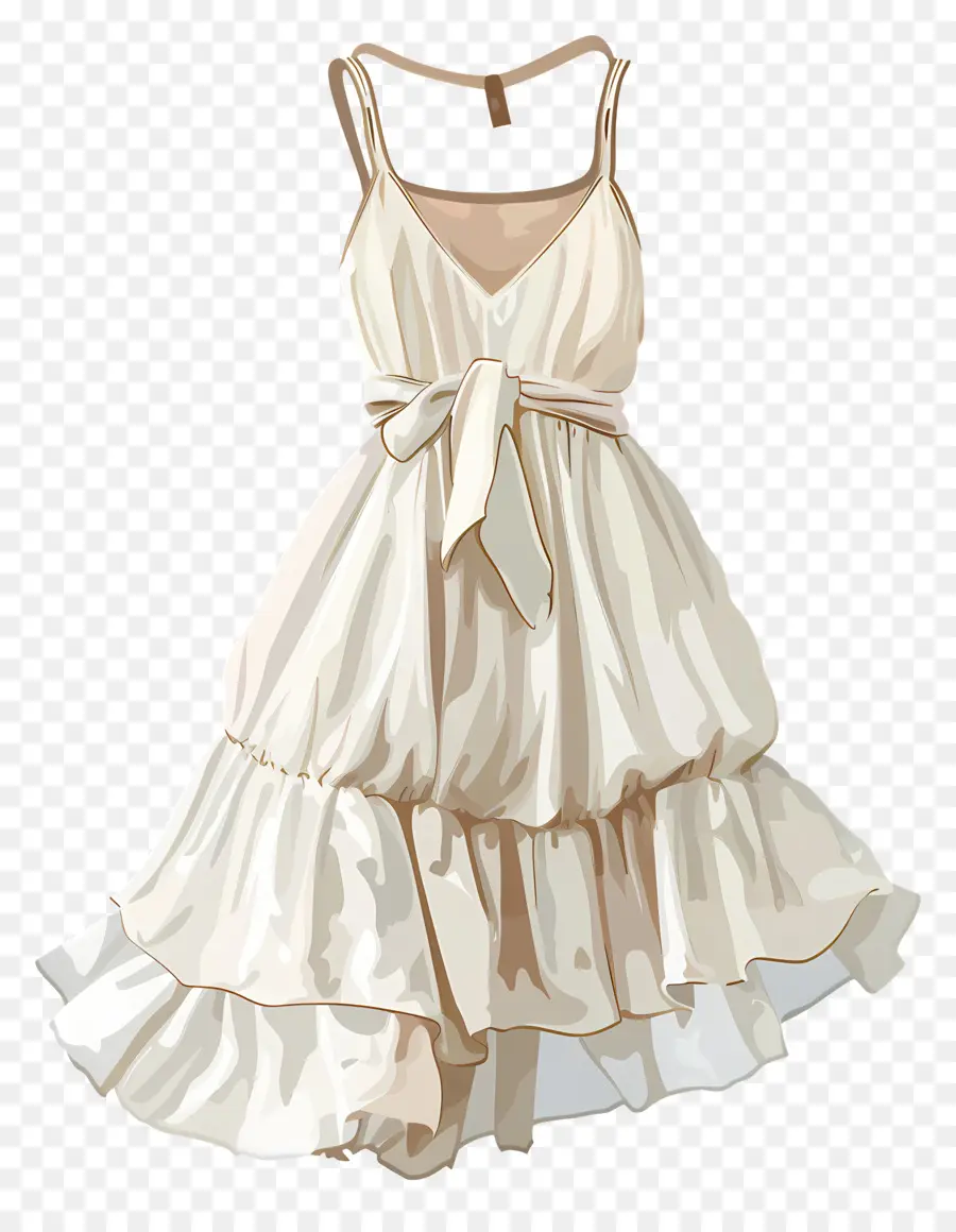 Vestido De Verano，Vestido Blanco PNG