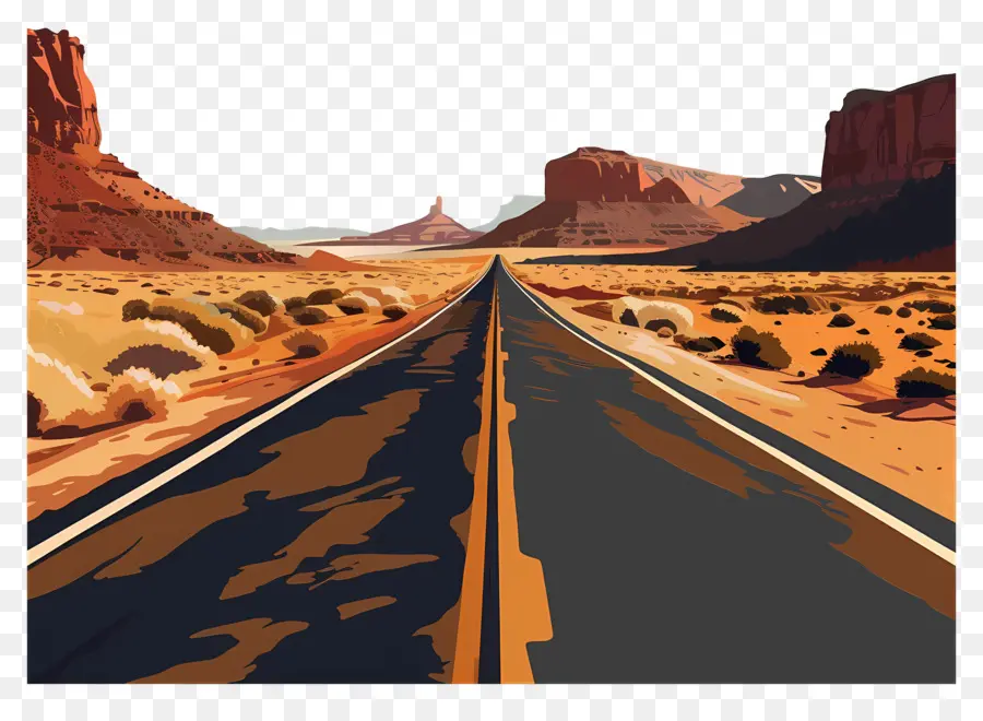 Camino Del Desierto，Paisaje Del Desierto PNG