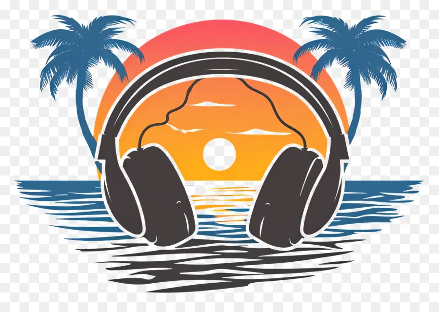 Melodías De Playa，Auriculares PNG