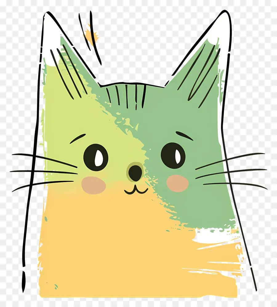 Gato Mirando，Gato De Dibujos Animados PNG