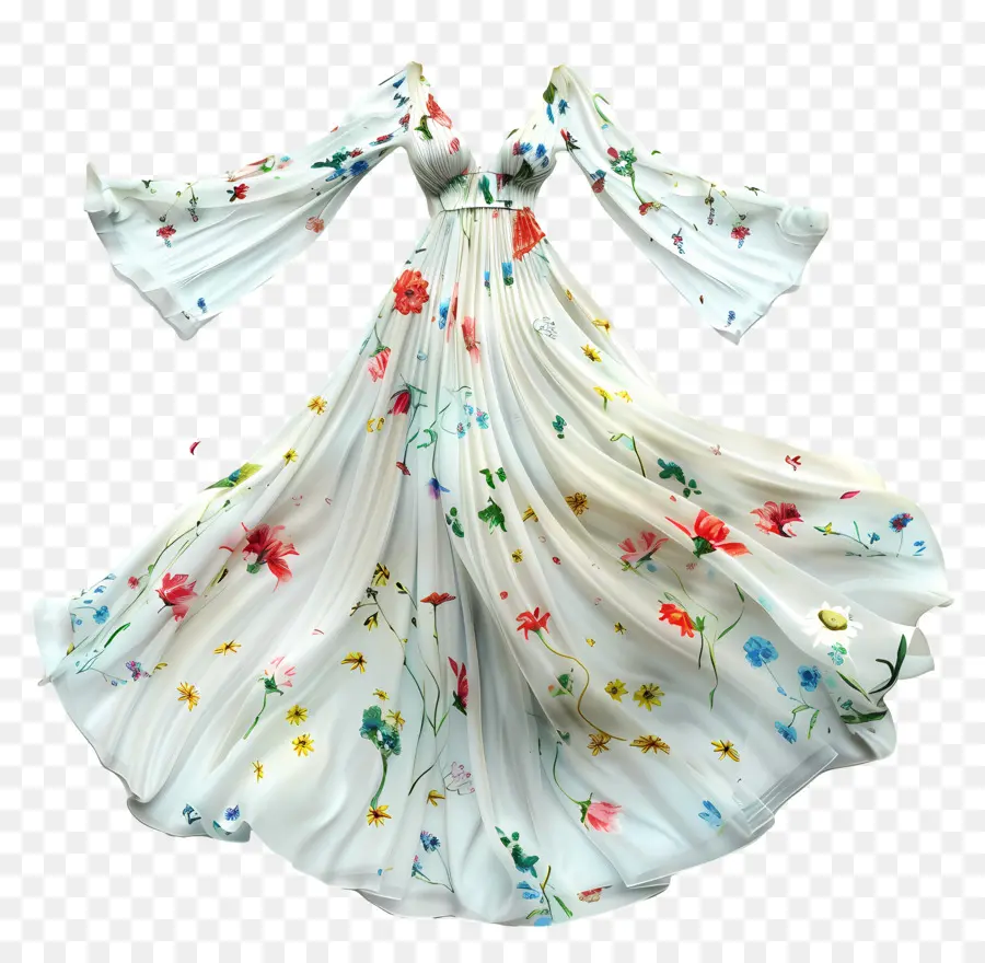 Vestido De Verano，Vestido Blanco PNG