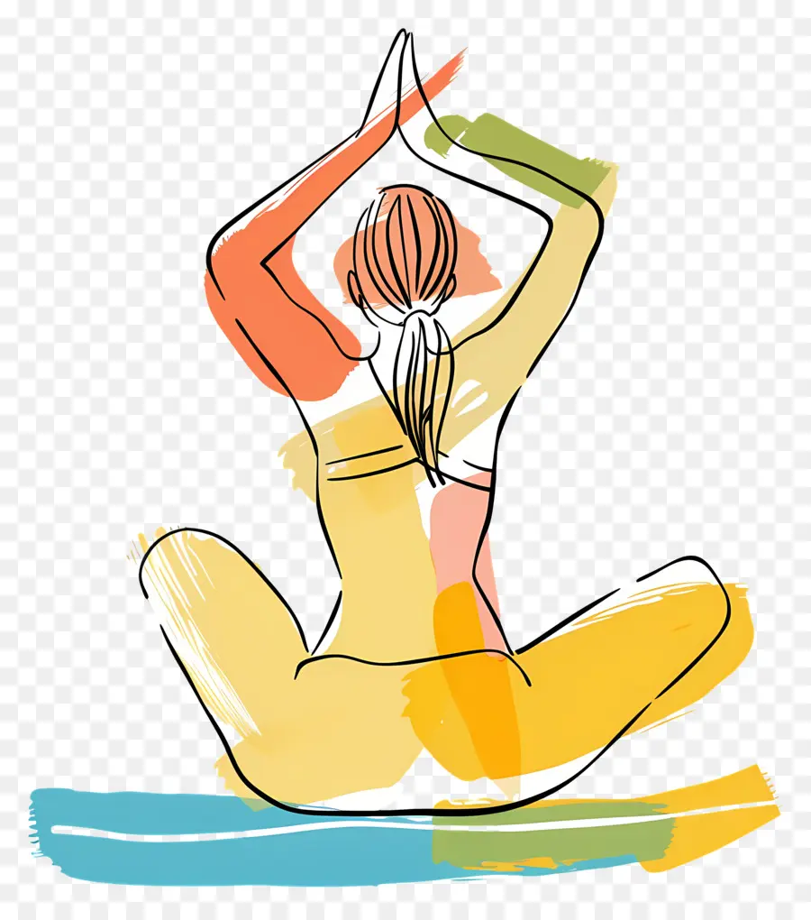 Mujer Haciendo Yoga，Yoga PNG
