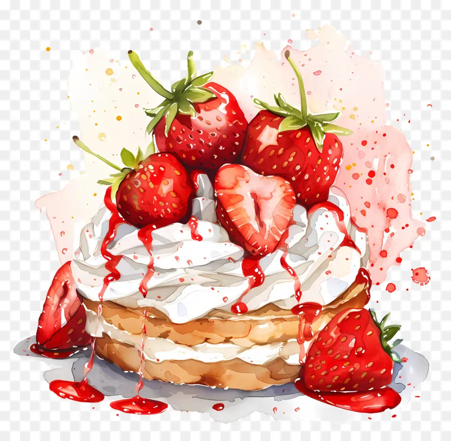 Tarta De Fresas，Postre De Fresa PNG