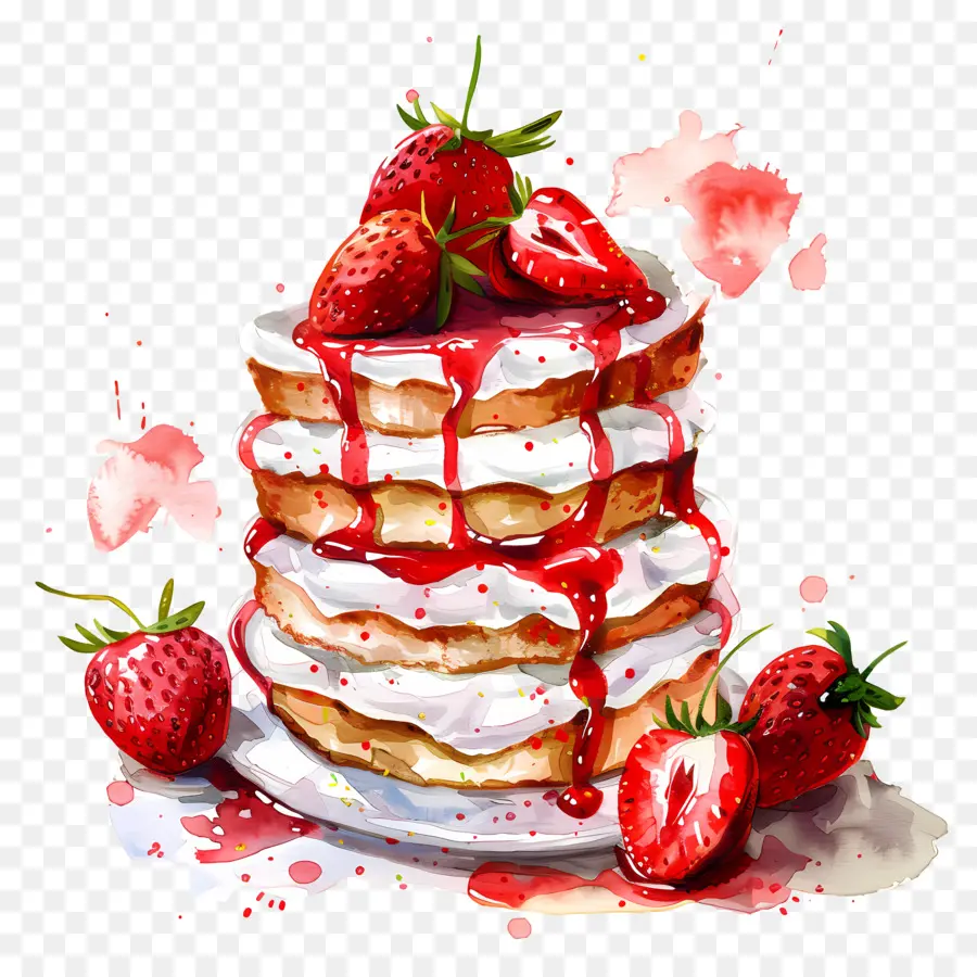 Tarta De Fresas，Postre De Fresa PNG