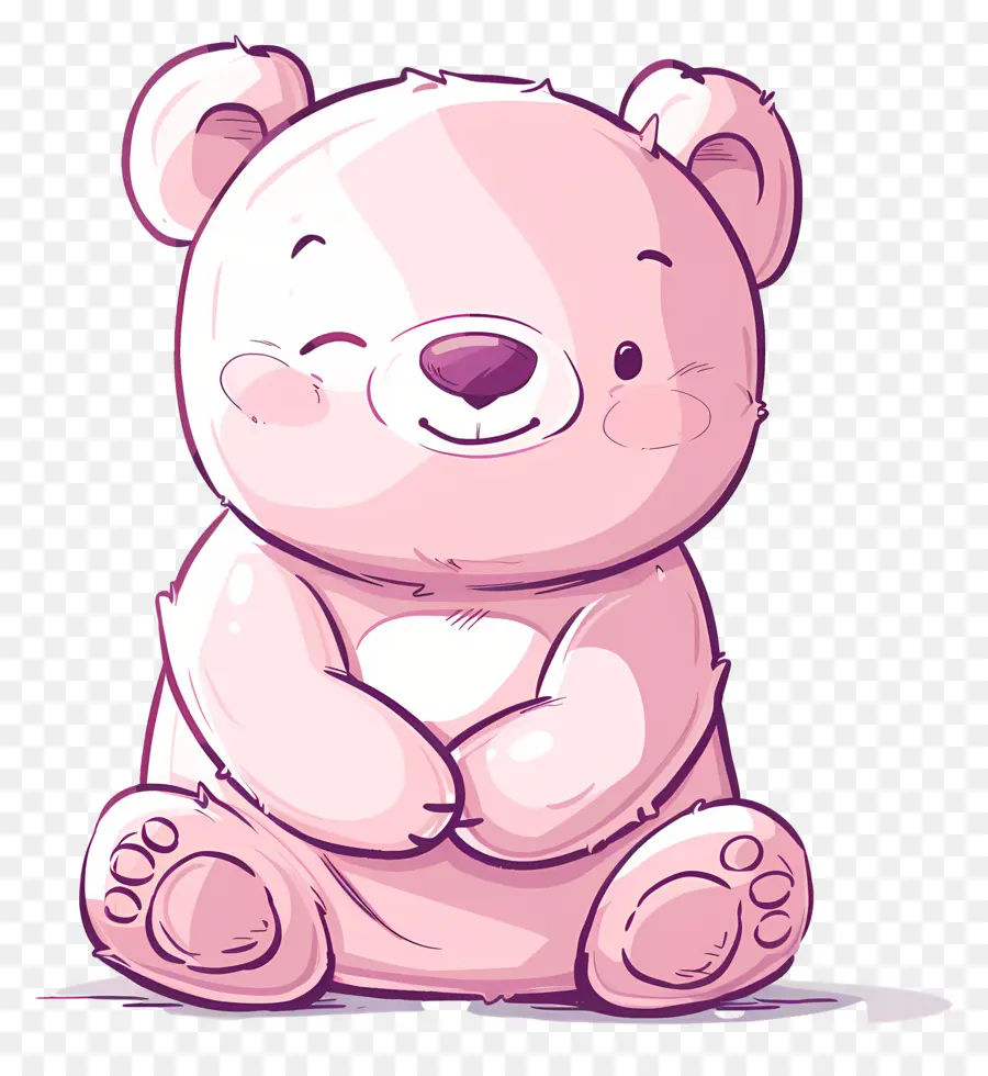 Lindo Oso De，Rosa Oso De Peluche PNG