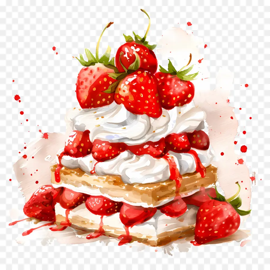 Tarta De Fresas，Postre De Fresa PNG