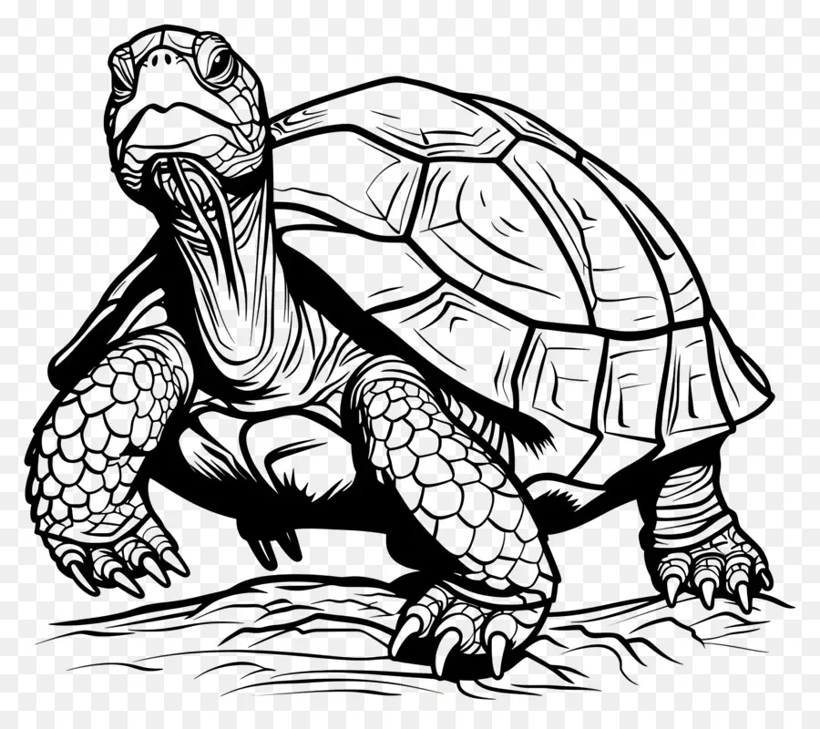 Tortuga，En Blanco Y Negro PNG