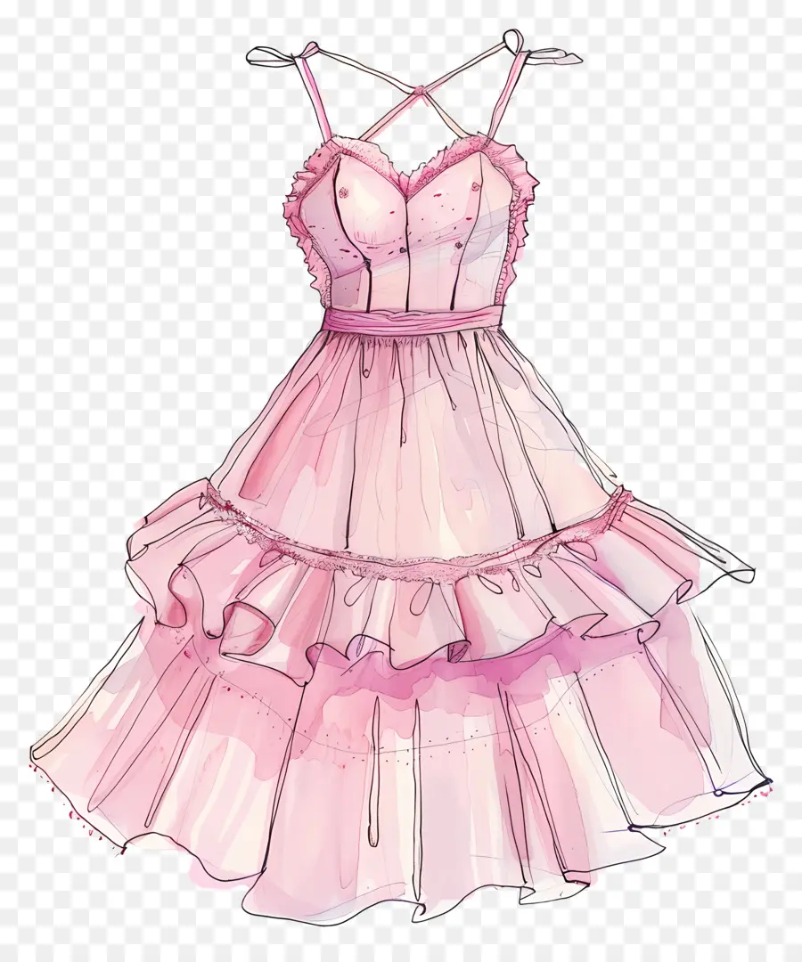 La Moda De Vestir，Vestido De Color Rosa PNG