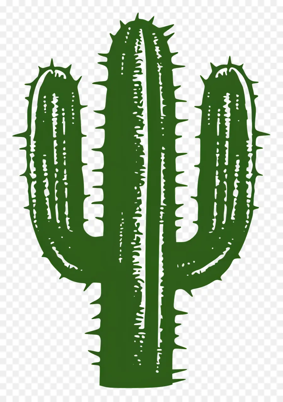 Silueta De Cactus Simple，Cactus PNG