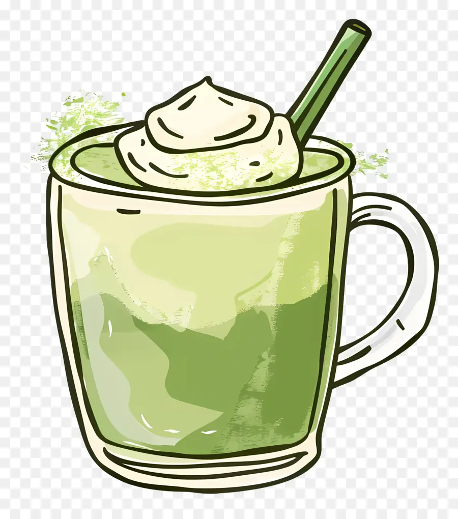 El Té Matcha，El Matcha Latte PNG