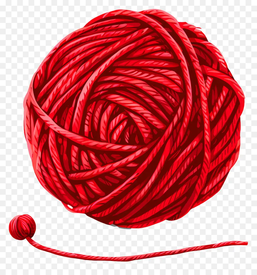 Bola De Hilo Rojo，Hilo Rojo PNG