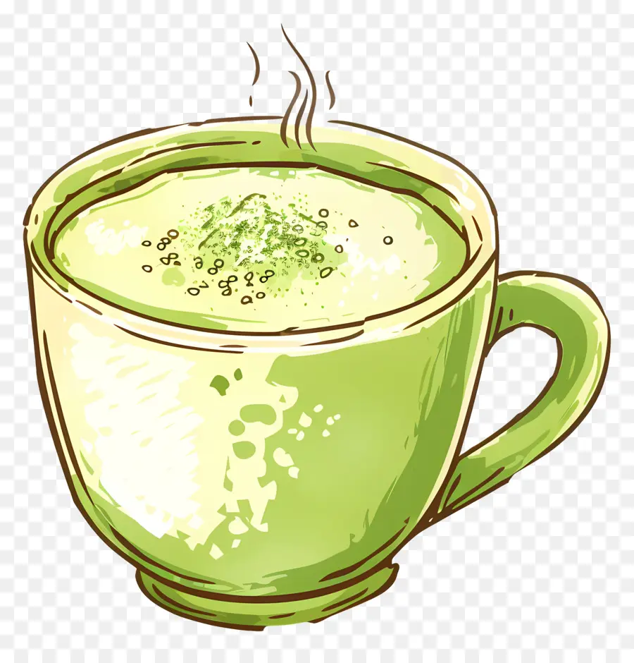 Té Matcha，Taza De Té Verde PNG