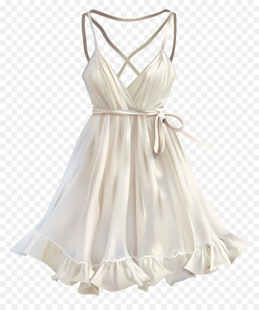 Vestido De Verano，Vestido Blanco PNG