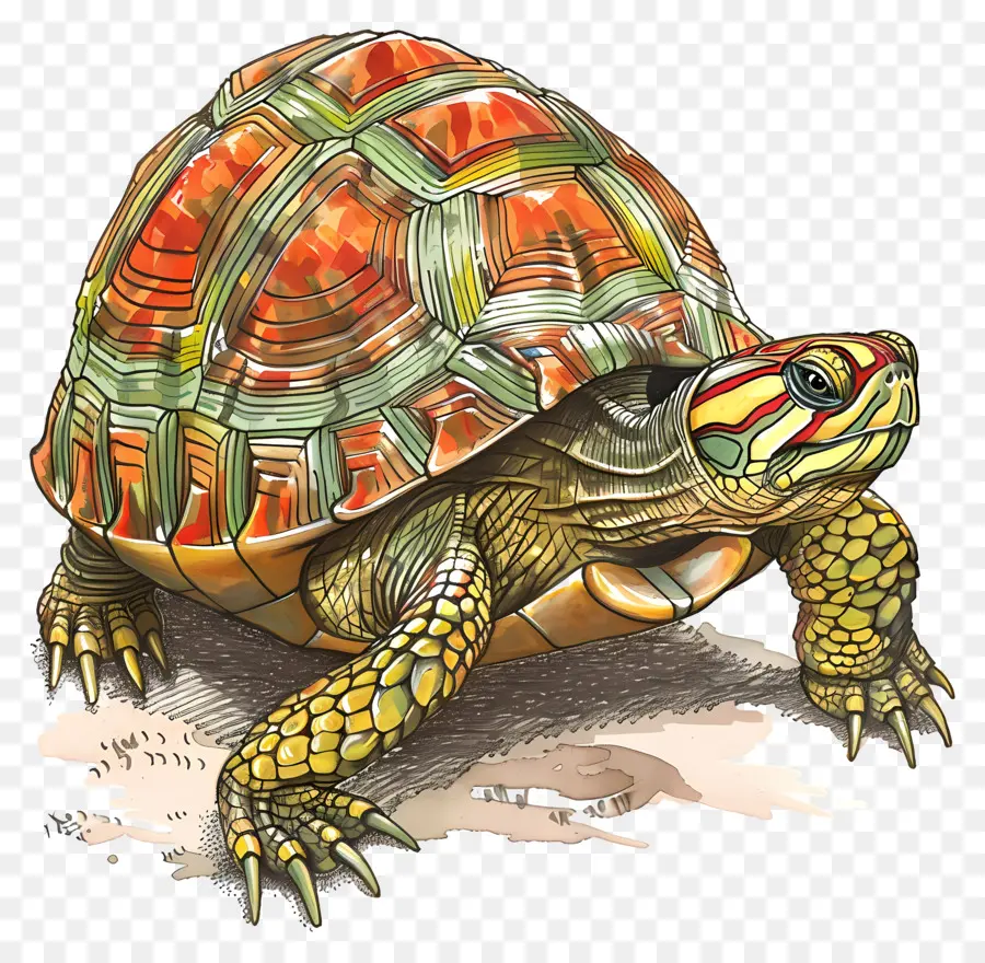 Tortuga，Tortuga Roja Y Verde PNG