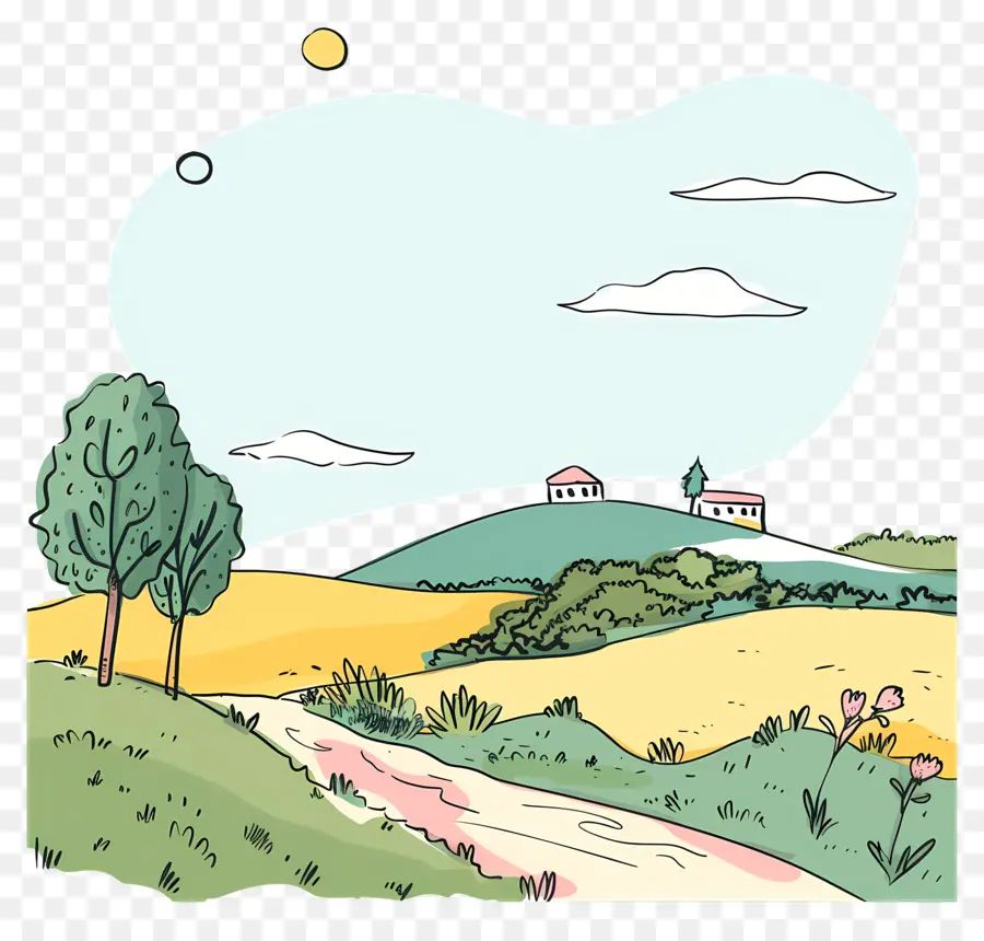 Paisaje De Campo，Campo PNG