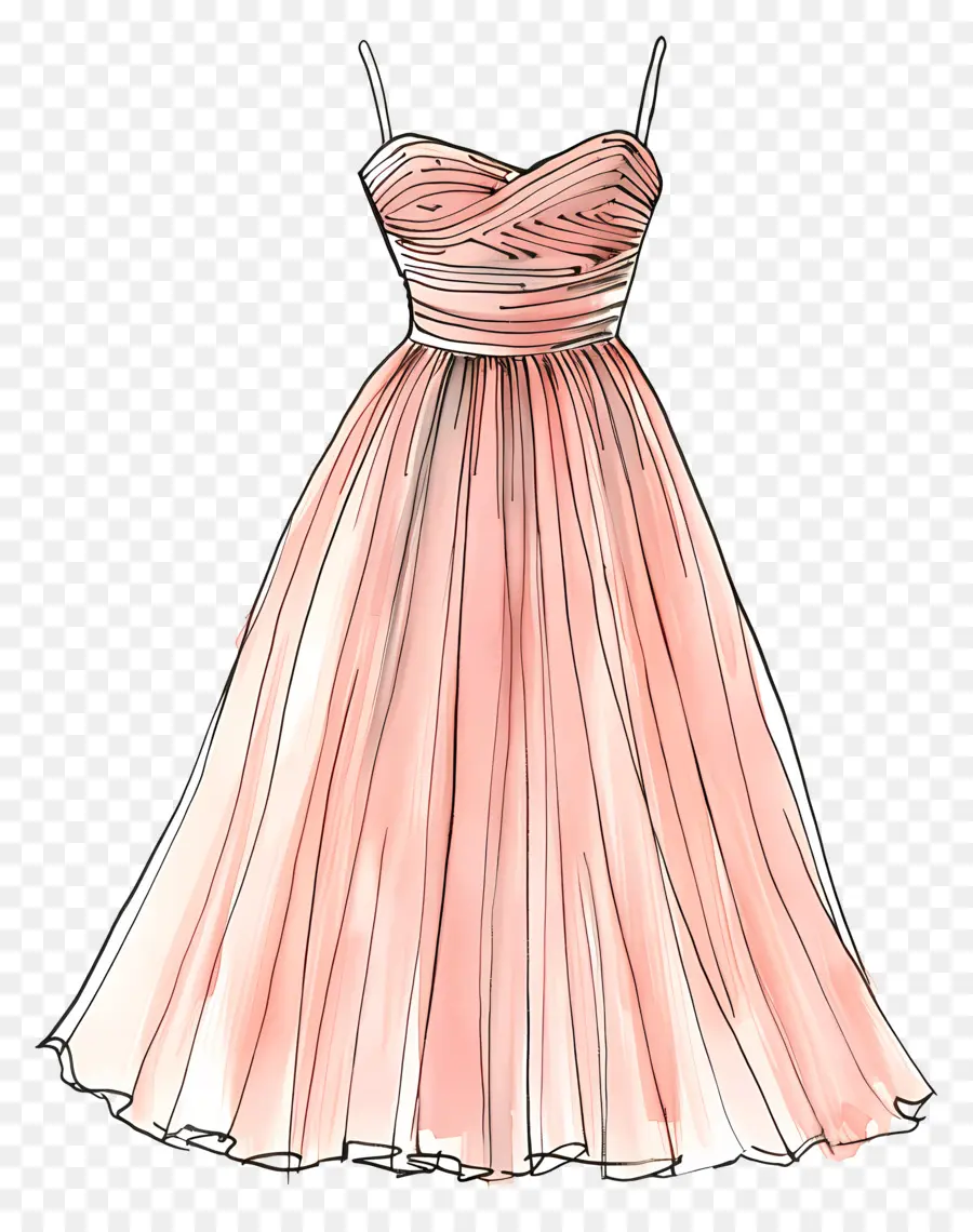 Vestido De Moda，Vestido Rosa PNG