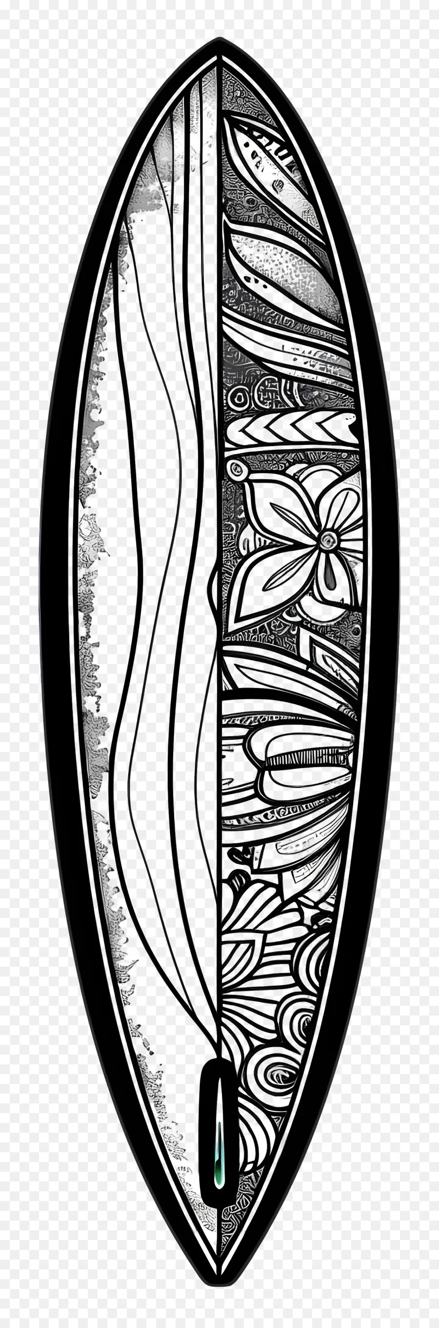 Silueta De Tabla De Surf，Tabla De Surf Decorativa PNG