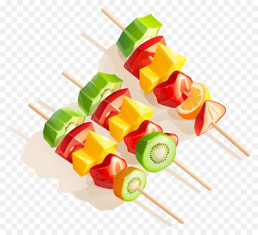 Brocheta De Frutas，Kebab De Fruta PNG