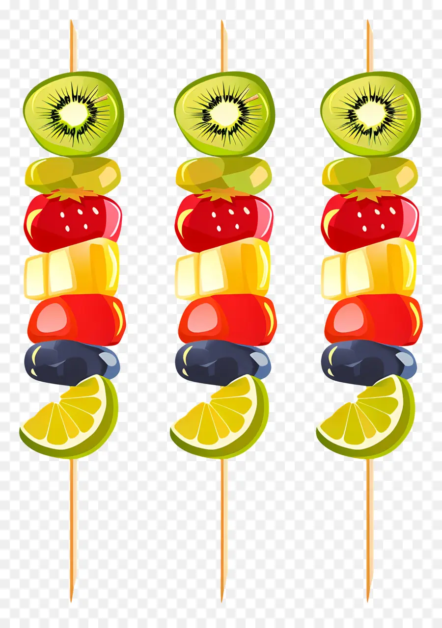 Brocheta De Frutas，Kebabs De Frutas PNG