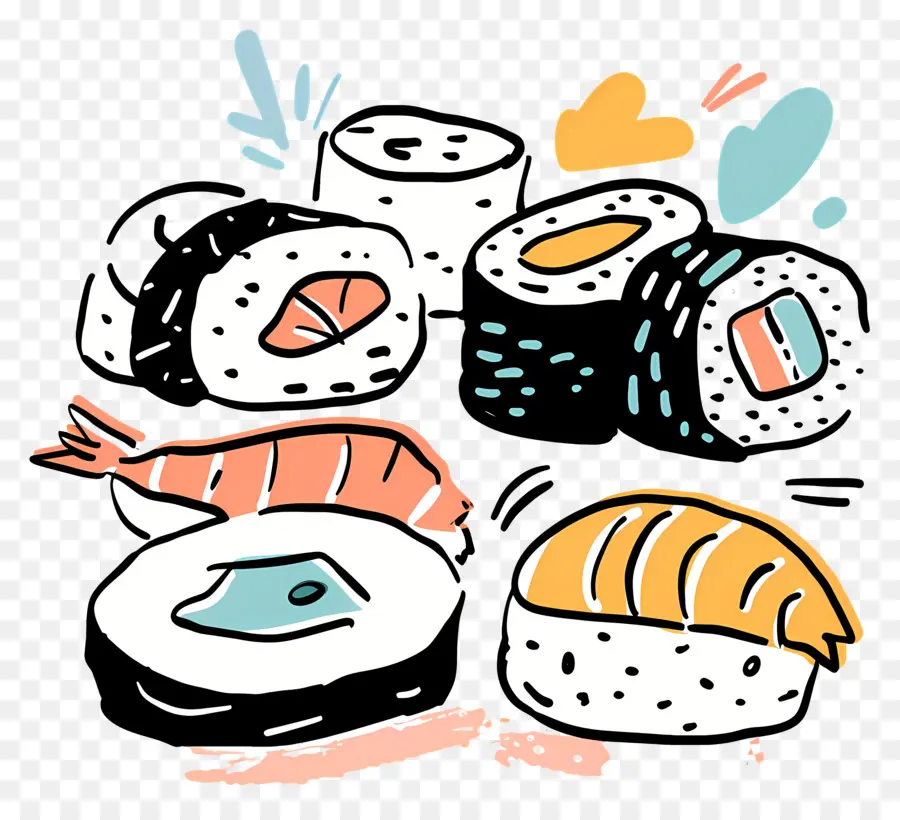 Sushi，Avocado Sushi PNG