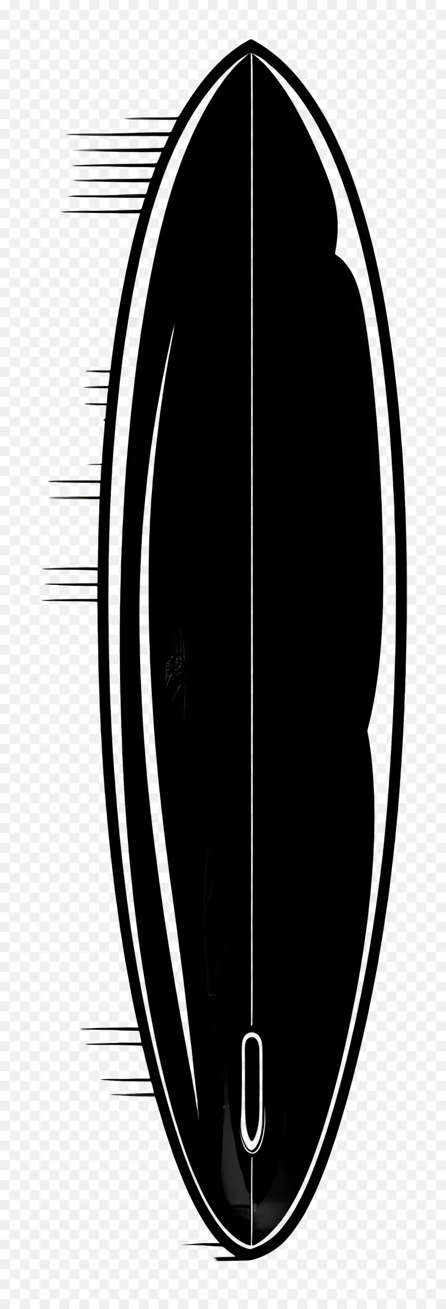 Silueta De Tabla De Surf，Tabla De Surf Negra PNG