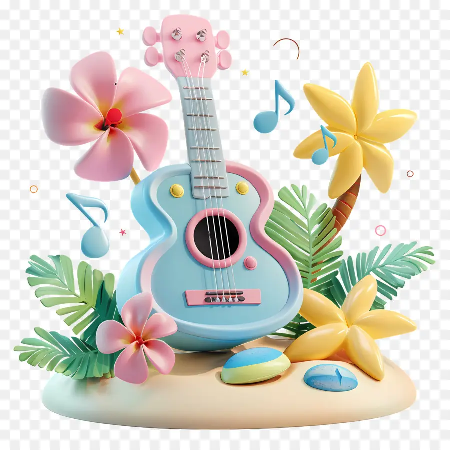 Melodías De Playa，Guitarra PNG