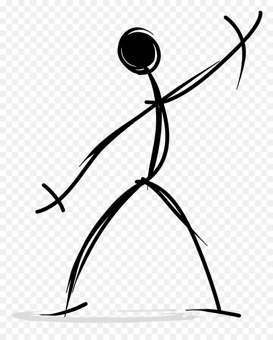 Figura De Palo Bailando，Stick Figura Backflip PNG