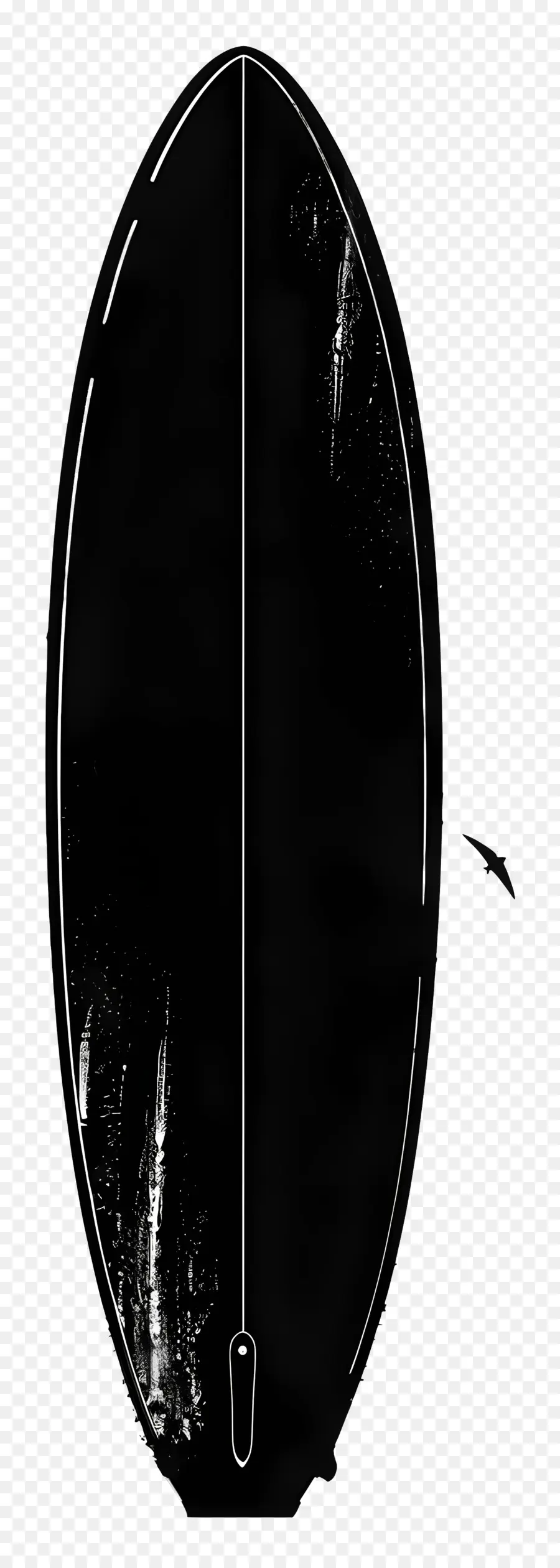 Silueta De Tabla De Surf，Tabla De Surf Negra PNG