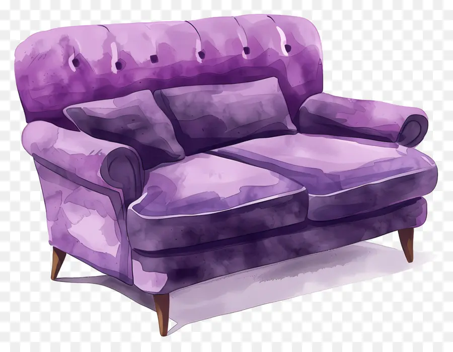 Sofá Morado，Sofá PNG