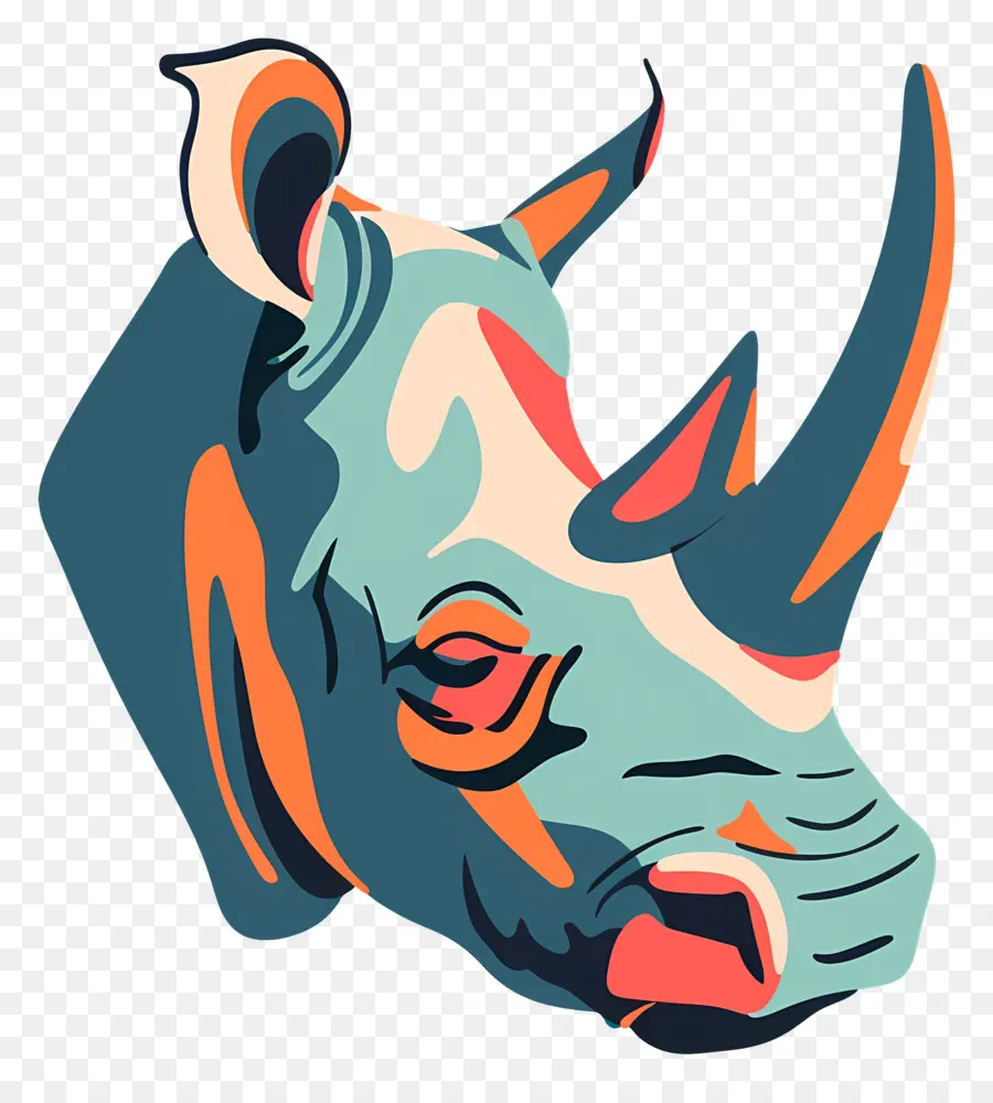 Rhino Cabeza，Rinoceronte PNG