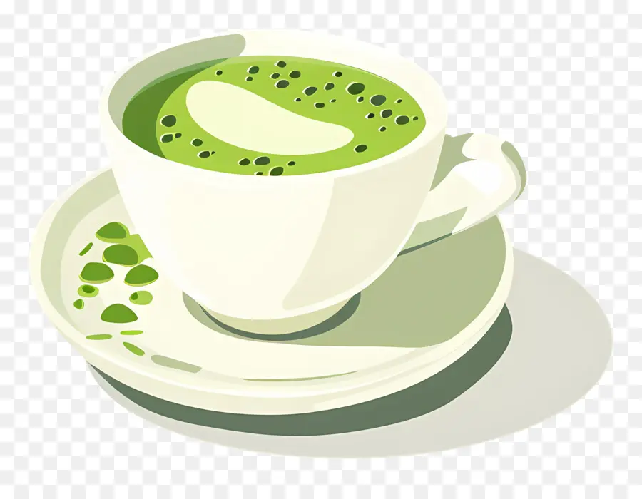 Té Matcha，Taza De Té Verde PNG