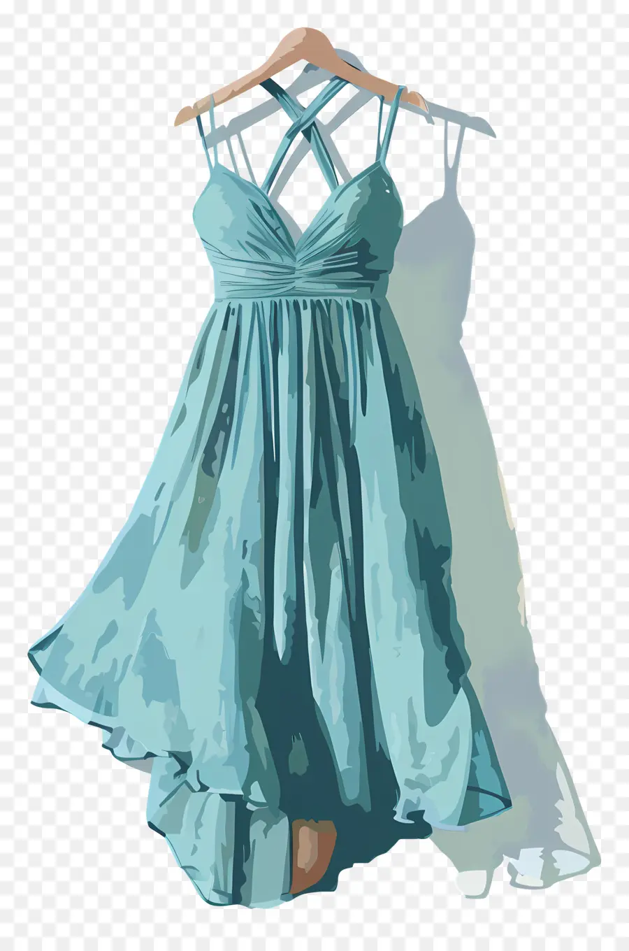 Vestido De Verano，Vestido Azul PNG