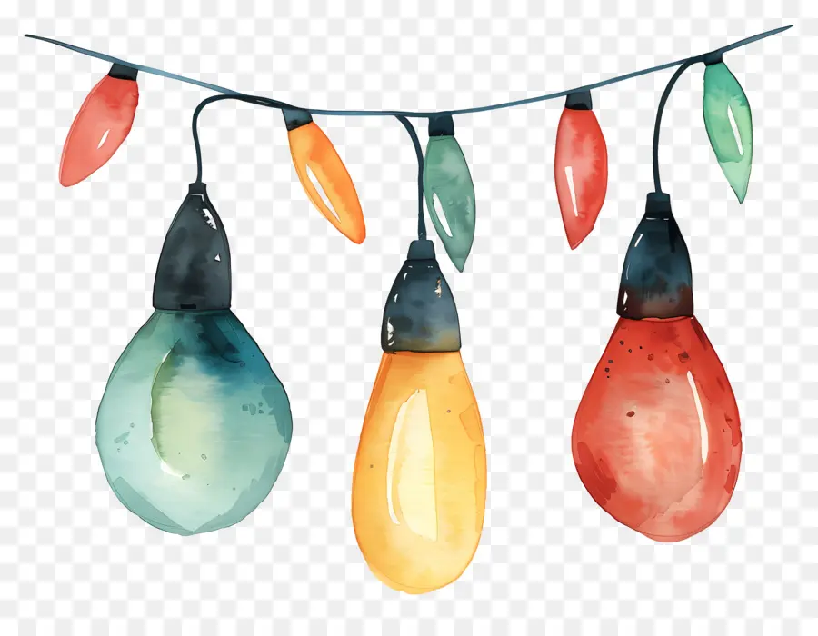 Luces De Navidad，Colorido PNG