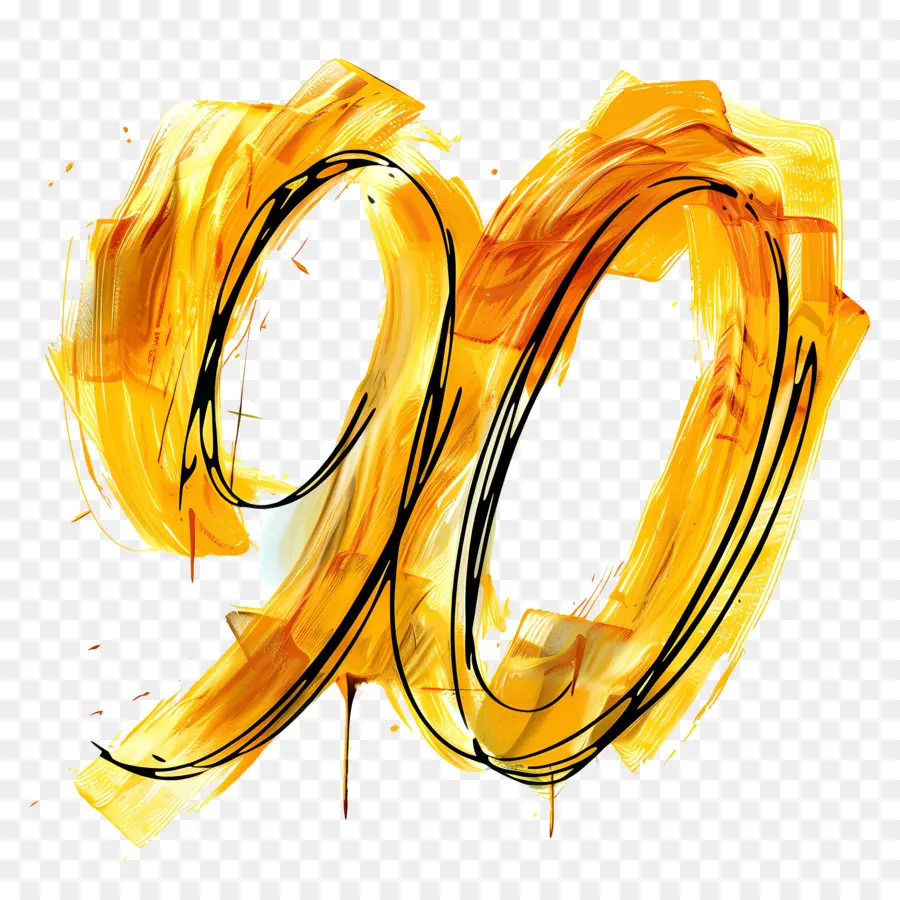 Número 90，Aniversario Logotipo PNG