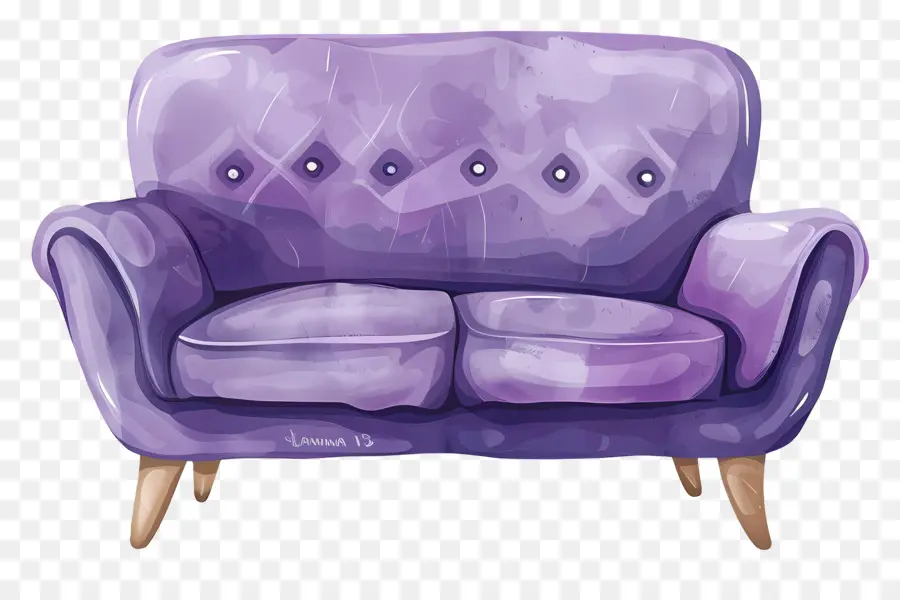 Púrpura Sofá，Sillón De Lujo PNG