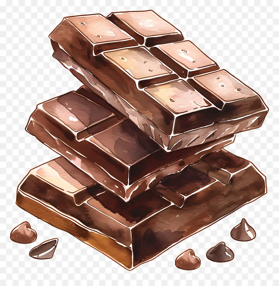 Barra De Chocolate，Chocolate PNG