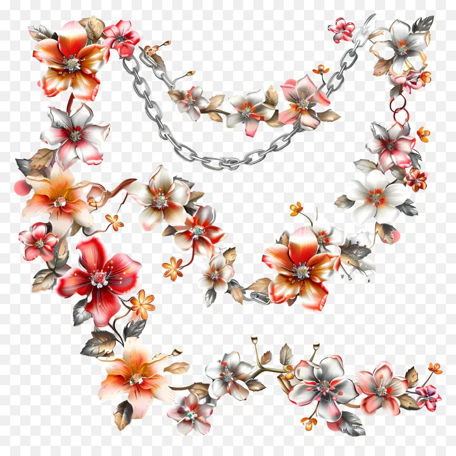 Cadenas De Flores，Guirnalda De Flores PNG