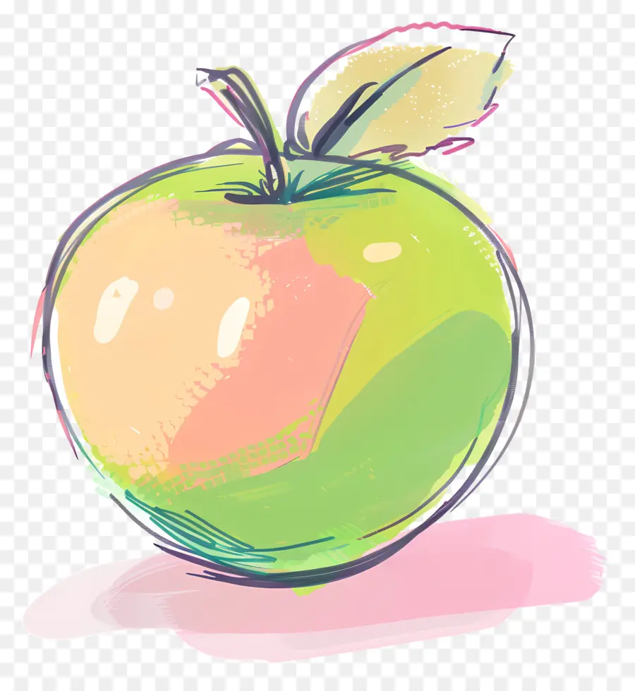 Lindo Apple，Manzana Verde PNG