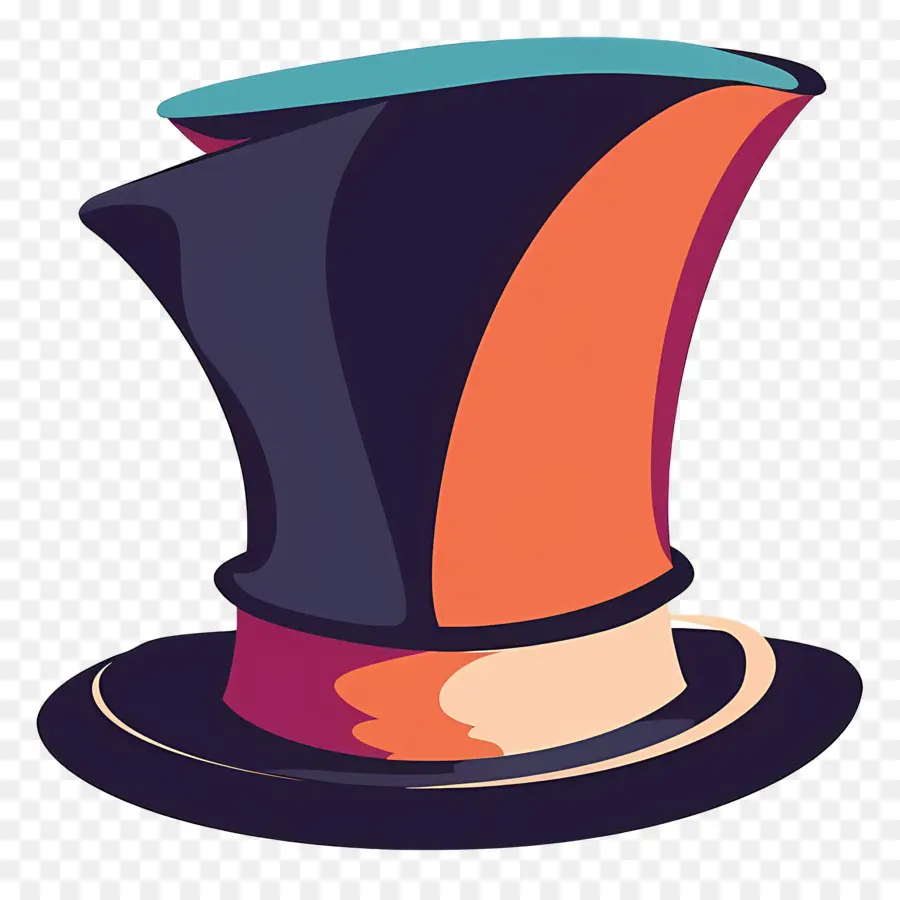 Sombrero De Copa，Negro Y Azul PNG