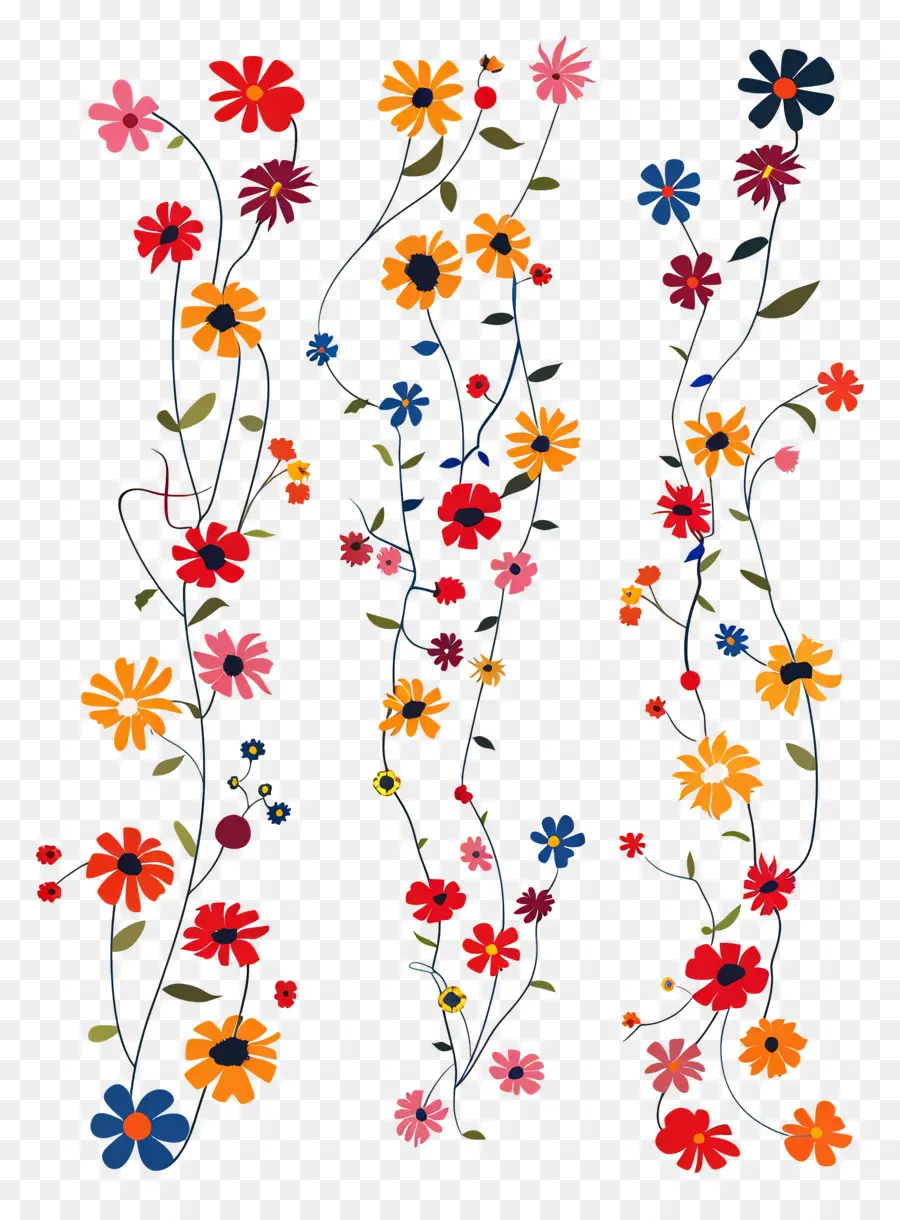 Cadenas De Flores，Flower Art PNG