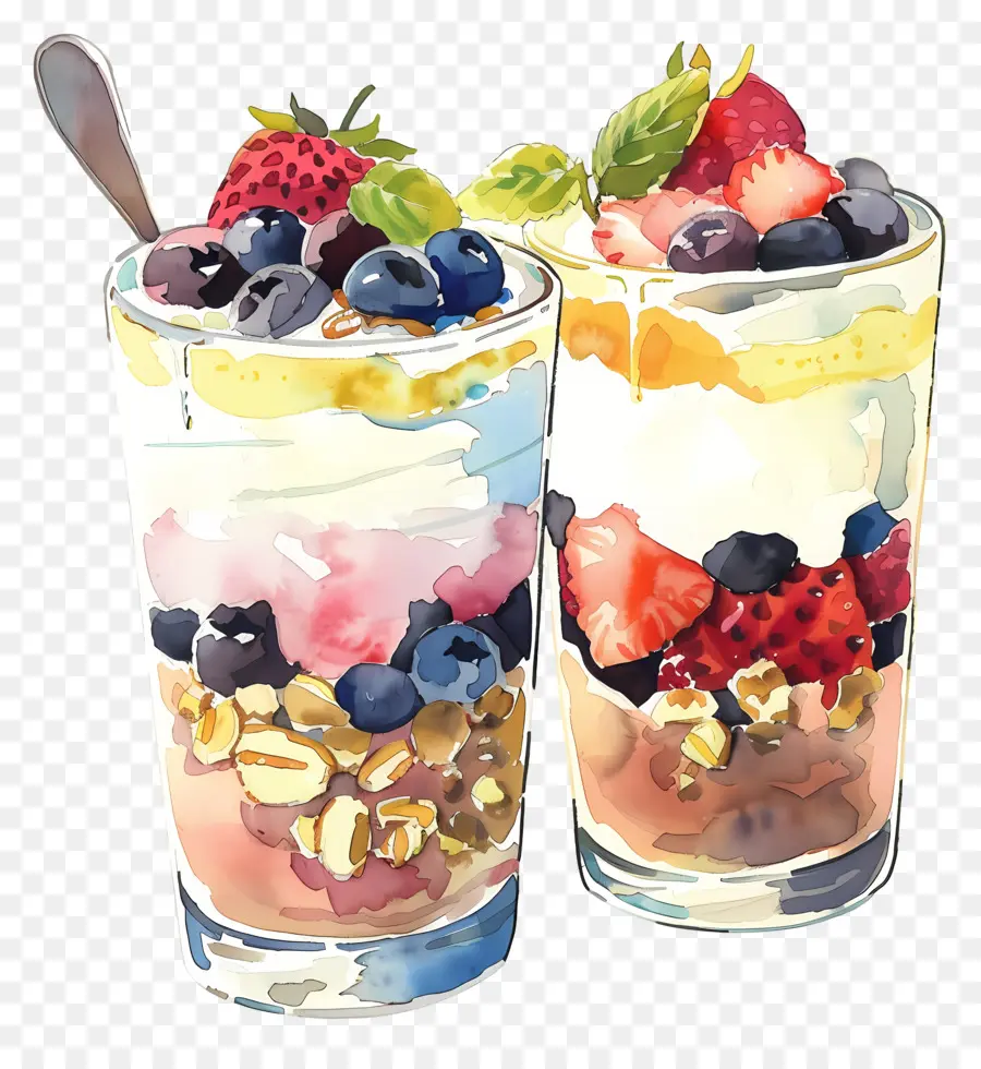 Yogurt Parfait，Fruta Y Yogurt PNG