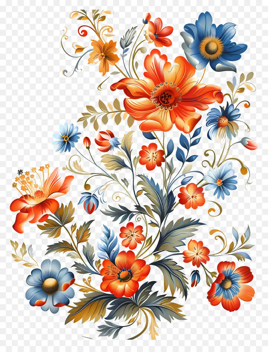 Cadenas De Flores，Pinturas Florales PNG
