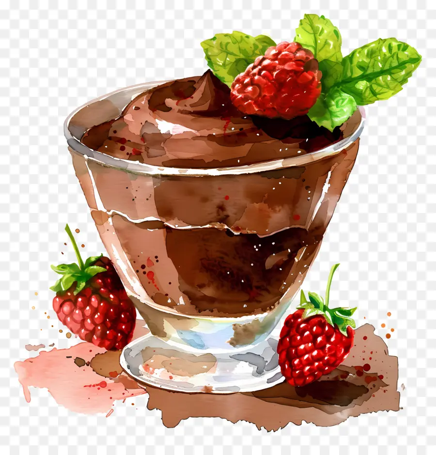 Mousse De Chocolate，Pudín De Chocolate PNG