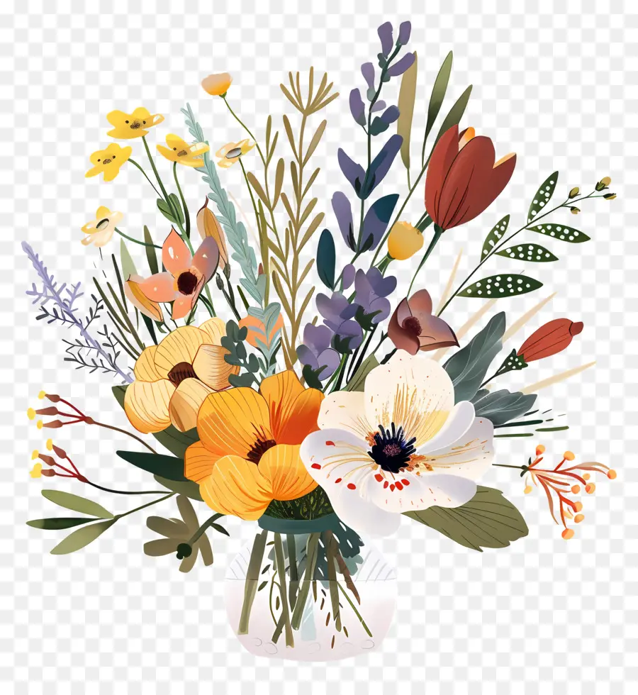 Bouquet Of Flowers，Arreglos Florales PNG