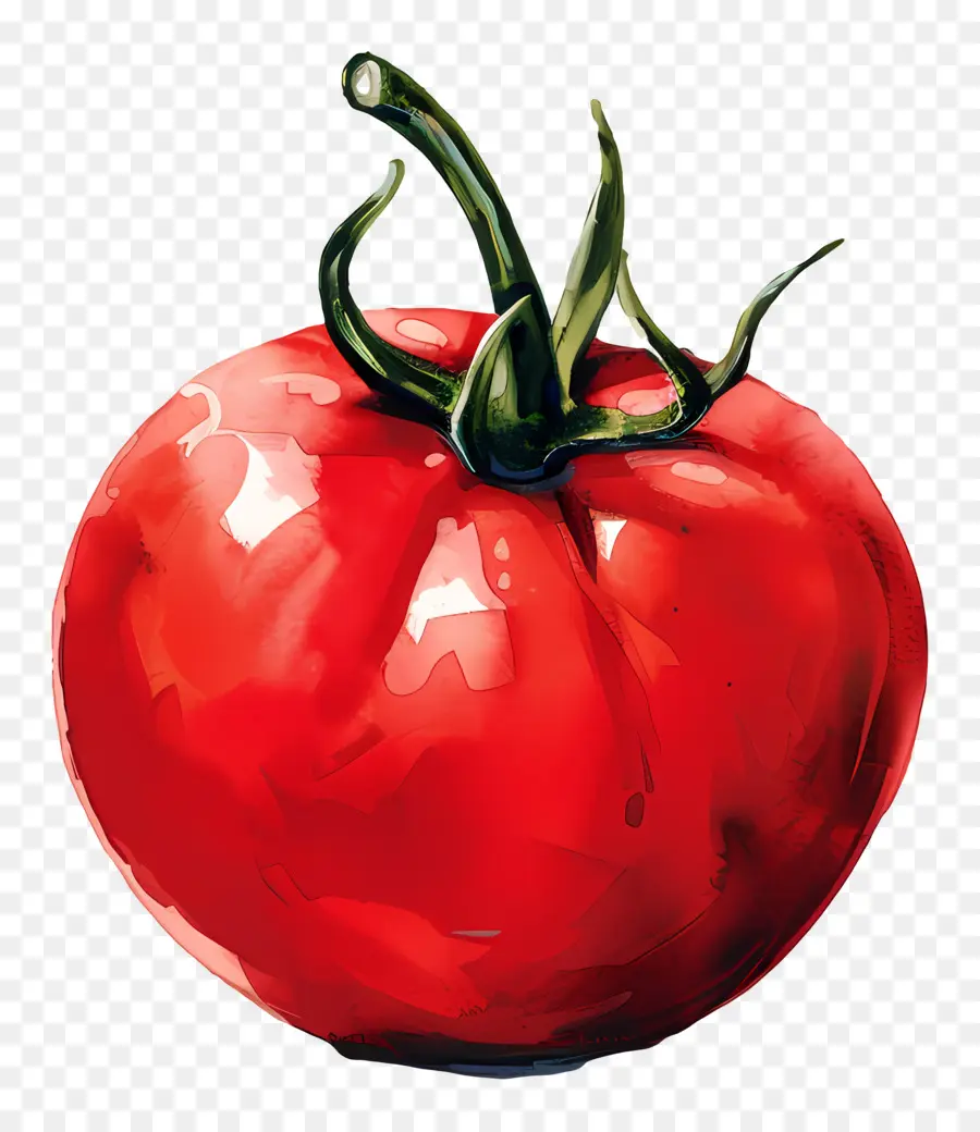 Tomate，Pintura A La Acuarela PNG