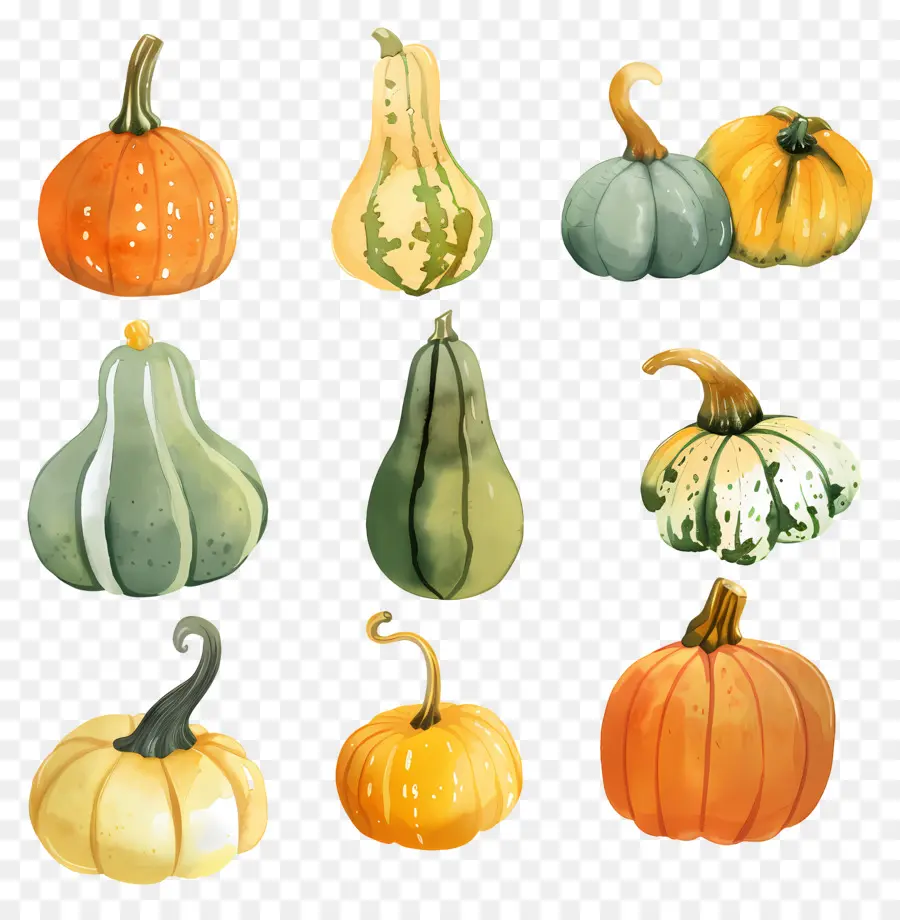 La Calabaza，Calabazas Pintadas A Mano PNG