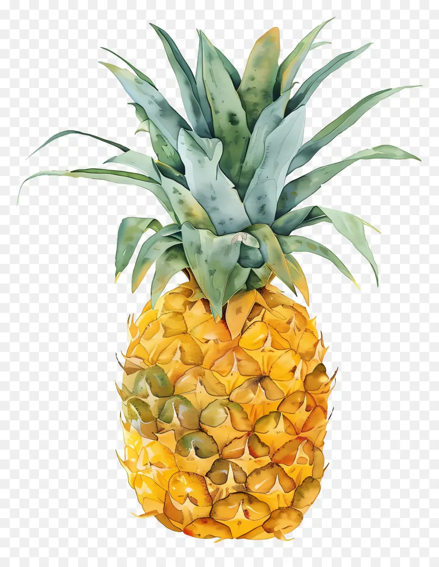 Piña，Pintura A La Acuarela PNG