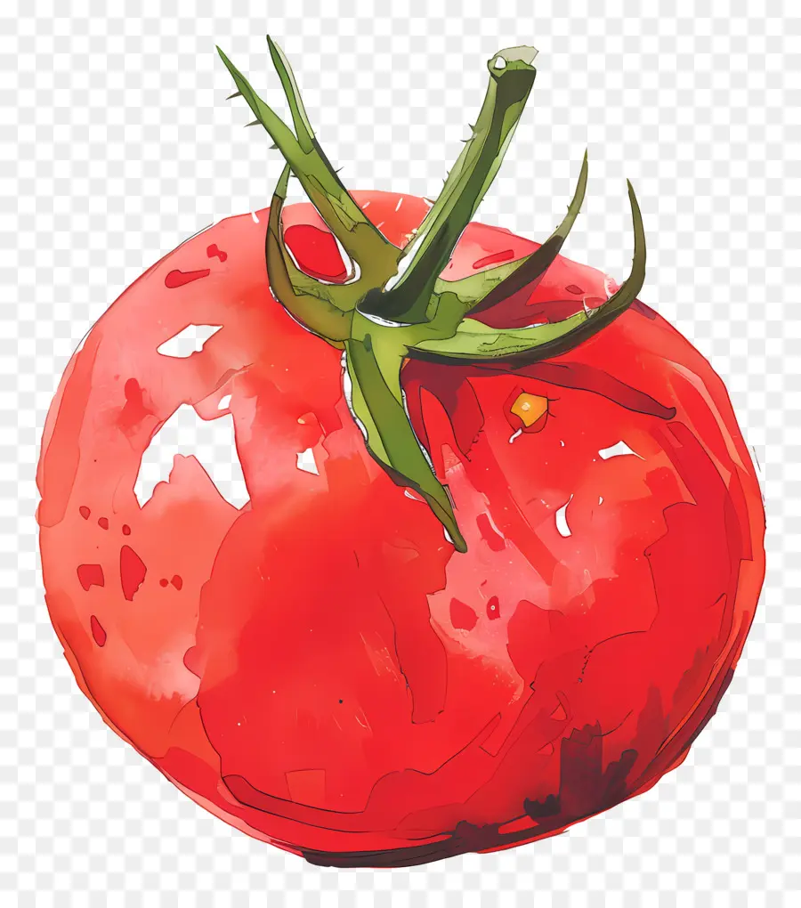 Tomate，Pintura A La Acuarela PNG