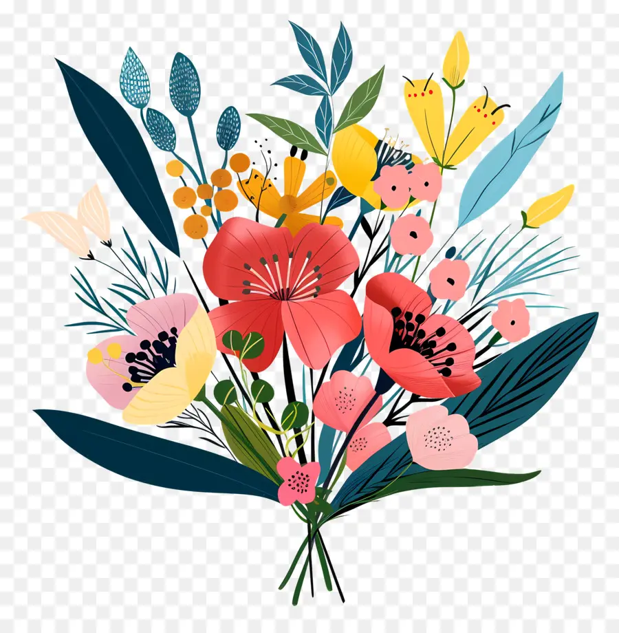 Bouquet Of Flowers，Ramo PNG