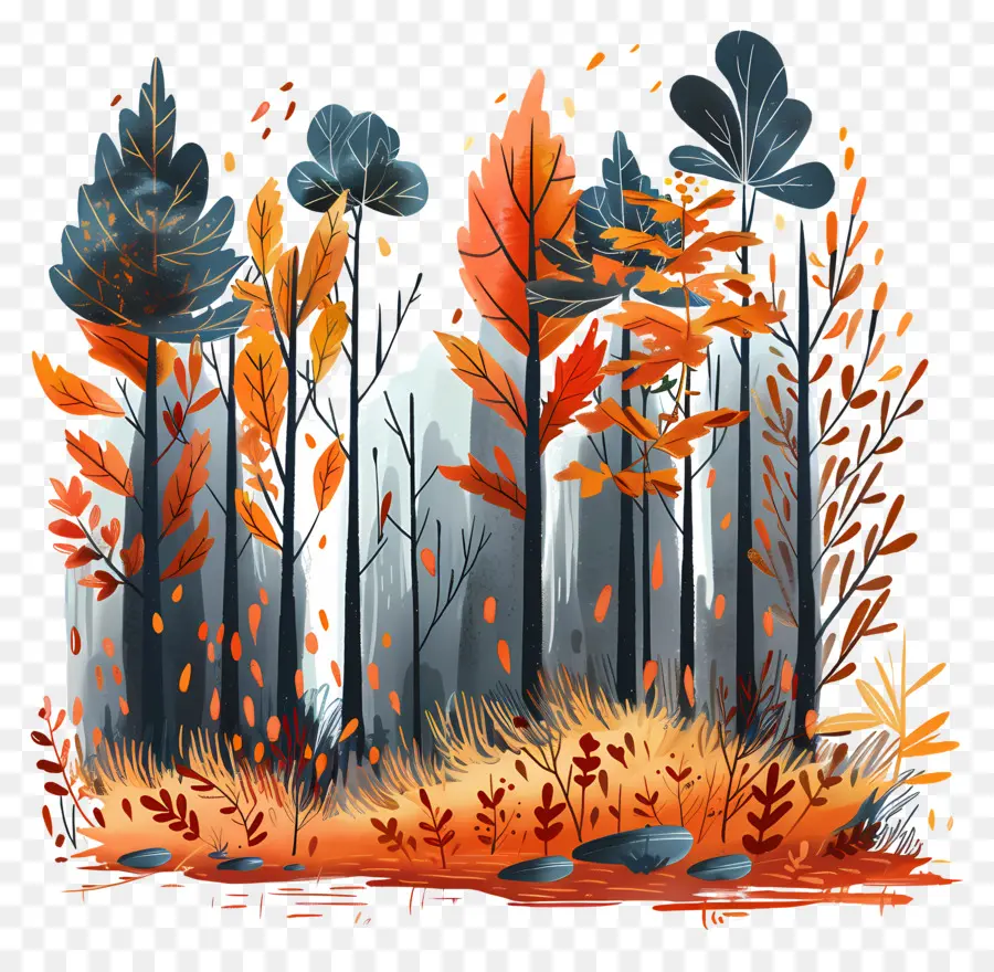 Autumn Forest，Colores De Otoño PNG